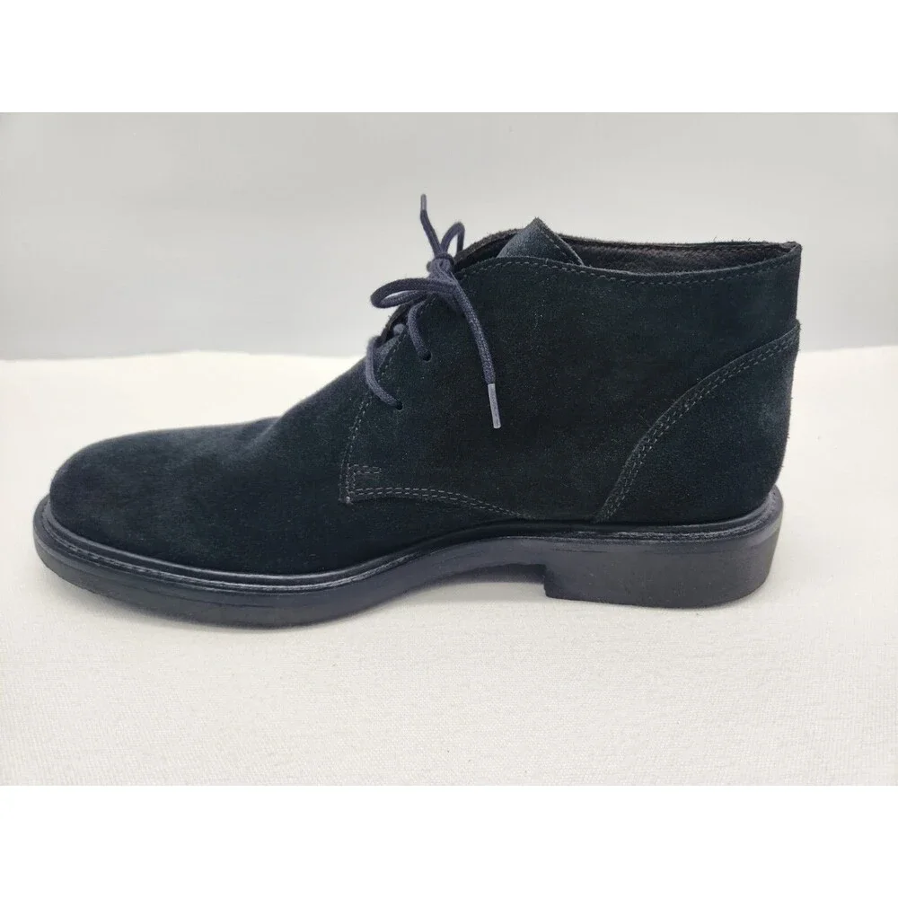 Valleverde Size 39 Black Boots Suede Men Chukka Ankle Leather Italy